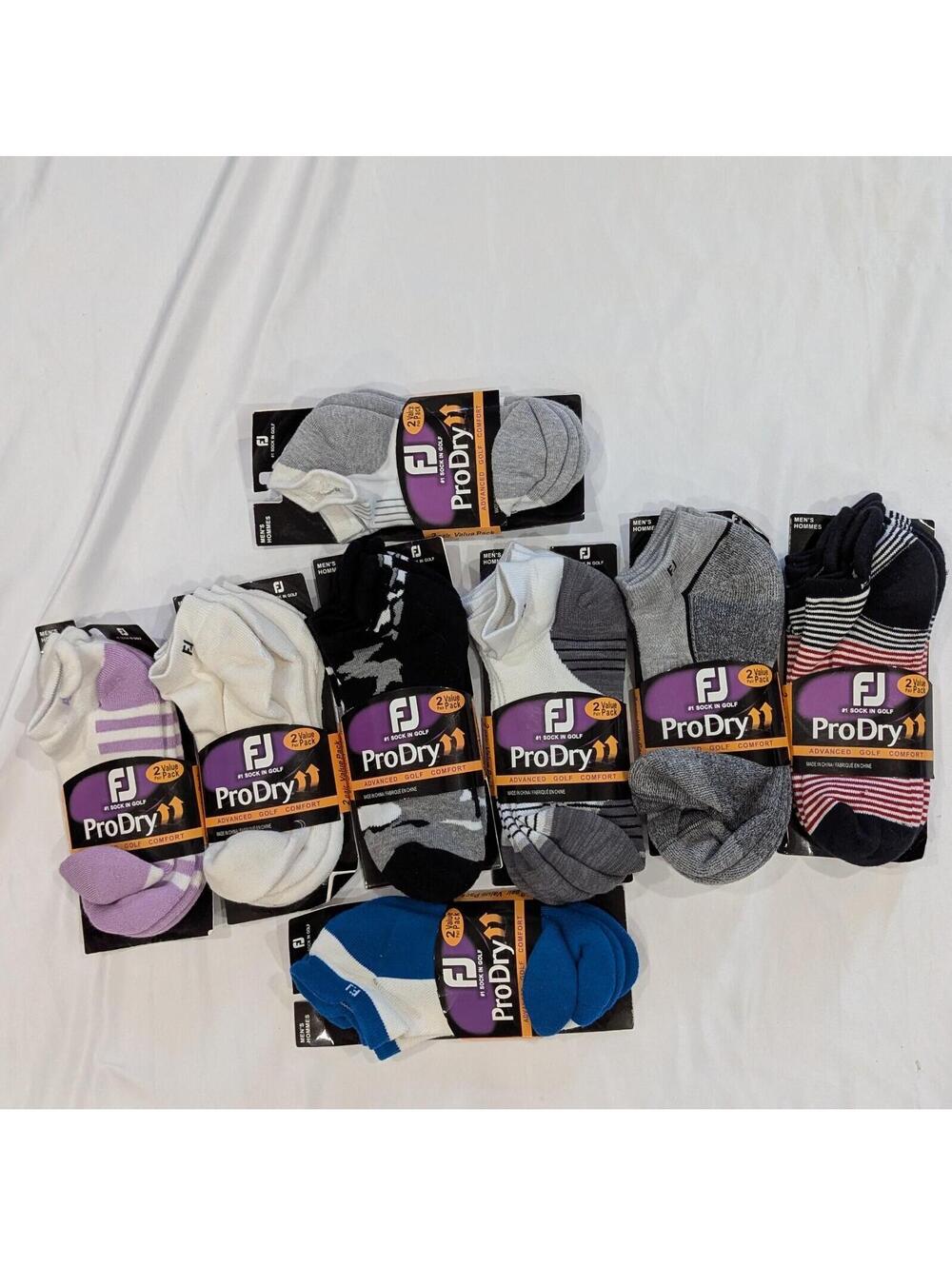 $200 FootJoy ProDry Golf Socks 16 Pairs Lot Men’s L 7-12 New Bulk Clearance
